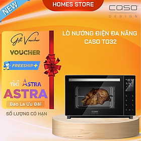 Mua Lò Nướng Điện Tử CASO TO32 - Nhập Khẩu Đức Cao Cấp Sang Trọng 5 Chương Trình Tích Hợp Nướng Trên Dưới Dung Tích 32 Lít Công Suất 1870 W - Hàng Nhập Khẩu