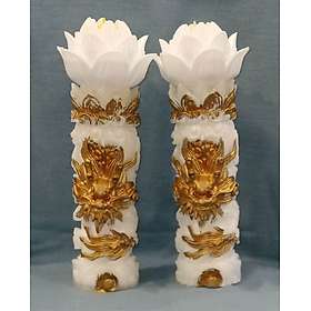 Mua ĐÔI NẾN RỒNG CAO 32CM ĐƯỜNG KÍNH 9CM