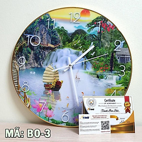 Đồng hồ treo tường nghệ thuật XTime BO-03, máy kim trôi cao cấp