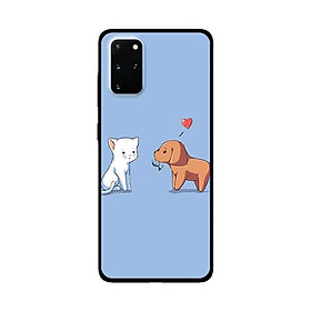 Ốp Lưng Dành Cho Samsung Galaxy S20 Plus mẫu Tình Yêu Mèo Cún - Hàng Chính Hãng