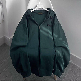 Áo khoác nỉ nữ ulzzang có nón form rộng chống nắng chống lạnh có zip thời trang, mẫu áo hoodie  thêu logo