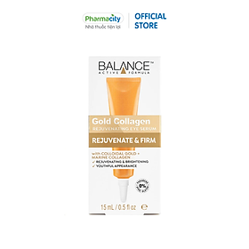 Kem hỗ trợ giảm thâm mắt và nếp nhăn ở mắt Balance Active Formula Gold + Marine Collagen Rejuvenating Eye Serum (15ml)