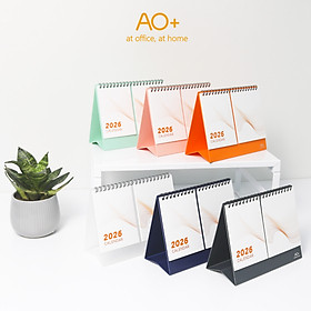 Lịch 2026 để bàn todo thiết kế đơn giản có mục ghi chú tiện lợi lập kế hoạch (Đế nhựa/ 6 màu) AA614