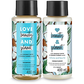 Combo Giúp Tóc Bồng Bềnh Dầu Gội & Dầu Xả Love Beauty And Planet (400ml x 2)