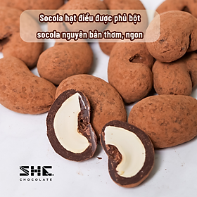 Socola Hạt điều Tiramisu - Túi 50g - SHE Chocolate - Tốt cho sức khỏe - Quà tặng người thân, dịp lễ, thích hợp ăn vặt