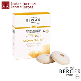 Maison Berger - Bộ tinh dầu xe hơi hương Aroma Energy - 2 cái