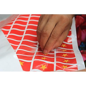 Combo 5 tem dán mặt việt nam cờ đỏ sao vàng/trái tim