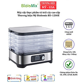 Máy sấy hoa quả, thực phẩm Biolomix BD-1200E có 5 tầng khay không chứa BPA – Công suất: 400W - HÀNG NHẬP KHẨU