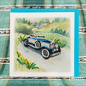 Thiệp Giấy Xoắn - Xe Hơi Cổ - ZC295