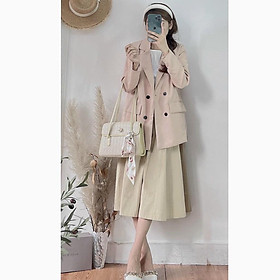 Áo blazer nữ 2 lớp - áo vest nữ màu trơn và kẻ  phong cách Ulzzang Hàn Quốc