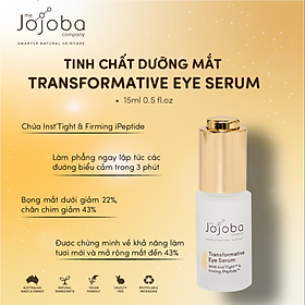 Serum dưỡng mắt Transformative Eye Serum 15ml - The Jojoba Company