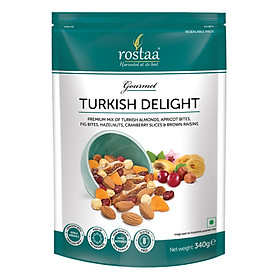Turkish Delight 340G - Hỗn hợp hạnh nhân, quả mơ Thổ Nhĩ Kỳ và quả sung mỹ, quả phỉ, nho khô và quả nam việt quất - Ngũ cốc giảm cân - mix nuts - Ngũ cốc hoa quả trái cây nhập khẩu