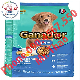 20kg thức ăn cho chó con ganador vị trứng và sữa - ganador egg and milk 20kg