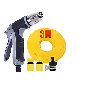 Mua Bộ dây và vòi xịt rửa xe tưới cây tăng áp 3-5m (cút nhựa nối nhựa đen) 206817