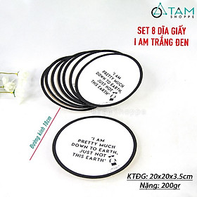 Mua Set đồ giấy trang trí tiệc cưới Mr và Mrs màu trắng đen đơn giản SETDG-02
