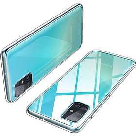 Ốp lưng silicon dẻo trong suốt Loại A cao cấp cho Samsung Galaxy A51