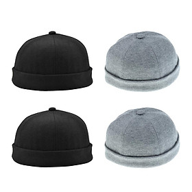 4x Novelty Men Women Vintage Rolled Fisherman Cap Skull Cosplay Dance Hats