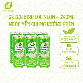 Nước Yến Sào Chưng Đường Phèn GreenBird Bổ Dưỡng Nguyên Chất Lon 240ml