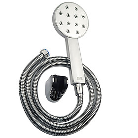 Mua Bộ tay dây sen siêu tăng áp 1 chế độ chảy  dòng nước xoáy độc đáo Eurolife EL-120SH (Trắng bạc)