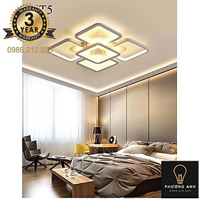 Mua Đèn Ốp Trần Hiện Đại Mã 067-3 Hình Vuông Có Chế Độ Kèm Điều Khiển Trang Trí Phòng Khách Sang Trọng Hiện Đại