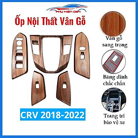 Ốp nội thất CRV 2018-2019-2020-2021-2022 vân gỗ bảo vệ chống trầy xước và làm đẹp xe
