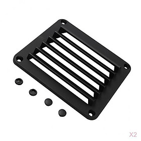 New Louvered Vents Round  ABS Black 5-1/2
