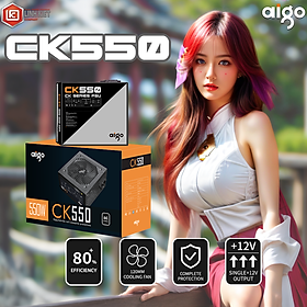Mua BỘ NGUỒN MÁY TÍNH AIGO MODEL CK550 550W 80+ EFFICIENCY - Hàng chính hãng