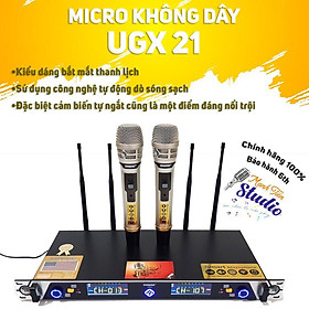 Mua Micro không dây UGX21- hát karaoke gia đình  micro sân khấu chuyên nghiệp - âm thanh đỉnh cao