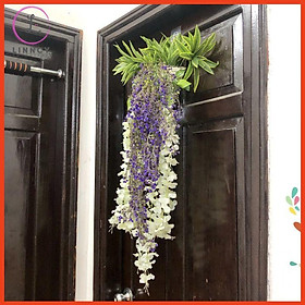 Hoa giả, giỏ hoa cỏ treo tường Linncy (tặng kèm móc treo tường) trang trí nhà cửa, cửa hàng, văn phòng, lớp học