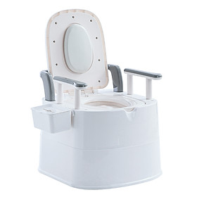 Mua Bồn cầu di động cao cấp cho người già  Toilet có tay vịn  tựa lưng nhựa ABS chắc chắn