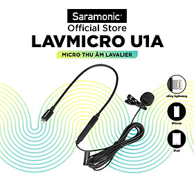 Mua Micro Thu Âm Cài Áo Saramonic LAVMICRO U1A - Để Phỏng Vấn/Livestream/Podcast Cổng 8 chân Cho Điện Thoại Thiết Bị iOS - Hàng Chính Hãng