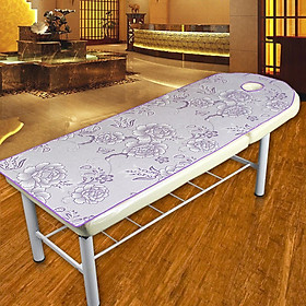 Soft Silk Beauty SPA Massage Treatment Table Cover Bed Sheet Peony-Golden