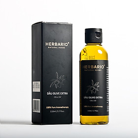 Dầu oliu (olive) Extra nguyên chất herbario 110ml ép lạnh tự nhiên giàu vitamin và dưỡng chất chống oxi hóa cho da và tóc.
