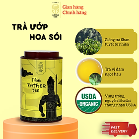 Trà xanh hoa sói PTFT0075 SACHS TEA 1773 chè hữu cơ thái nguyên ướp hoa cao cấp 75g/hộp