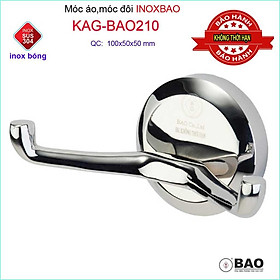 Mua Móc đôi Inox Bảo KAG-BAO210  móc 2 treo đồ nhà tắm SUS304 đế tròn thiết kế tuyệt đẹp sang trọng tinh tế đến từng chi tiế