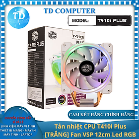 Mua Tản nhiệt CPU T410i Plus  TRẮNG  Fan VSP 12cm Led RGB Dùng Cho Tất Cả Socket - Hàng chính hãng Tech Vision phân phối
