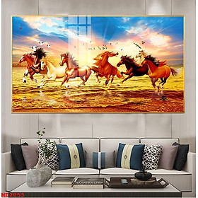 Mua Tranh Bát Mã Truy Phong Đem Tài Lộc Cho Gia Chủ  - Tranh Canvas Treo Tường Phong Thủy