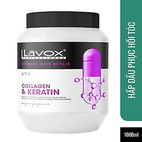 Hấp Dầu Phục Hồi Tóc – Collagen, Keratin Lavox - Collagen & Keratin - 1000ml