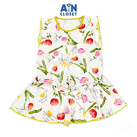 Bộ quần áo Ngắn bé gái họa tiết hoa Kim Hương cotton - AICDBGTOAPOI - AIN Closet