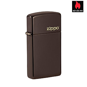 Bật Lửa Zippo 49266ZL – Zippo Slim Brown Zippo Logo