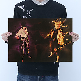 Tranh Naruto - Sasuke Poster tấm áp phích treo tường giấy Kraft [ B028 ] 