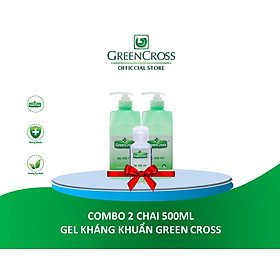 COMBO 2 CHAI 500ML GEL KHÁNG KHUẨN GREEN CROSS