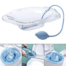 Sitz Bath with Flusher Easy to Store Portable for Hemorrhoids Relieve Women