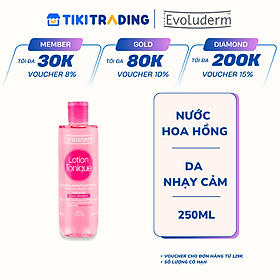 Nước hoa hồng Evoluderm se khít lỗ chân lông, dưỡng ẩm & làm sạch 250ml