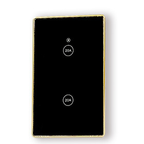 Mua Công Tắc Dùng Sóng Zigbee Công Suất Lớn 20A Viền Kim Loại Chữ Nhật Điều Khiển Trên Ứng Dụng Tuya 2 Nút ZFW1-US