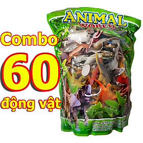 Mô hình thế giới động vật 60 chi tiết New4all ANIMAL WORLD cho bé trên 3