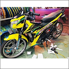 Tem Rời Satria vàng đen Xanh