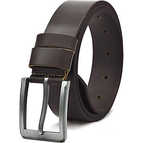 Thắt lưng da bò nam AT Leather Premium PK4 - Nâu