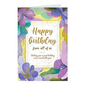 Thiệp sinh nhật birthday - Thiệp ép nhũ sang trọng 13x19cm (486)