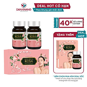 Viên Uống Sáng Da Rosa Bổ Sung Collagen Giúp Da Mịn Màng Căng Mướt 2 Hộp 60 viên